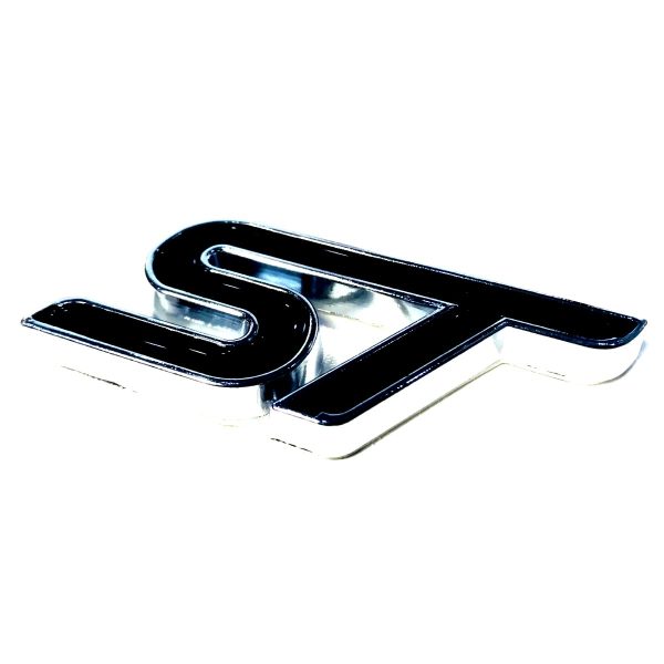 Chrome/Black Ford Metal ST Badge Emblem Stick on For Focus ST Fiesta ST