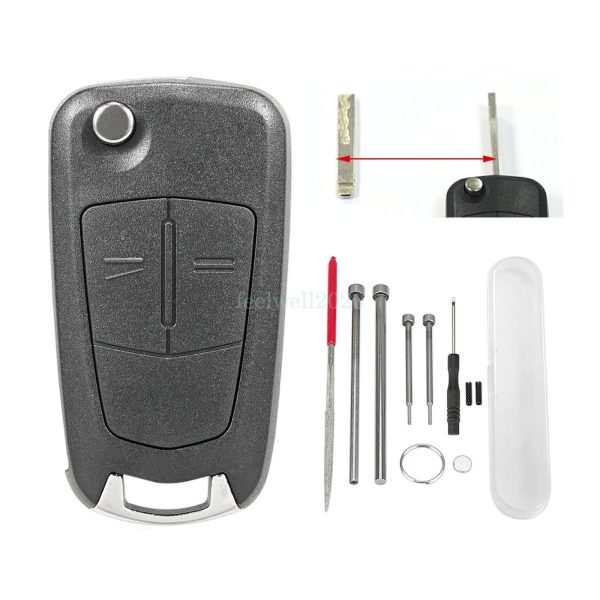 2 Button Car Key Case Tool Set For Vauxhall Opel Corsa Astra Zafira Remote Fob - Image 3