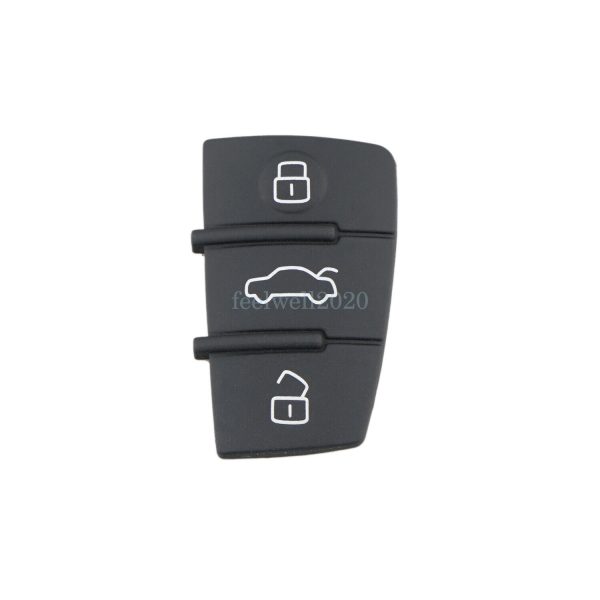 For Audi A3 A4 A6 A8 S3 S4 TT Q3 Q7 3Button Key Fob Case Shell Rubber Pad Insert - Image 5