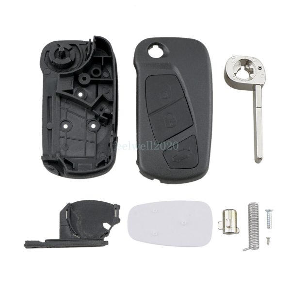 3 Button Flip Remote Key Fob Case Ford KA MK2 2008 2009 2010 2011 2012 2013 2014 - Image 5