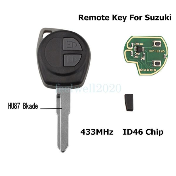 For Suzuki Grand Vitara Swift Car Remote Key Entry Fob 2 Button ID46 Chip 433MHz - Image 6