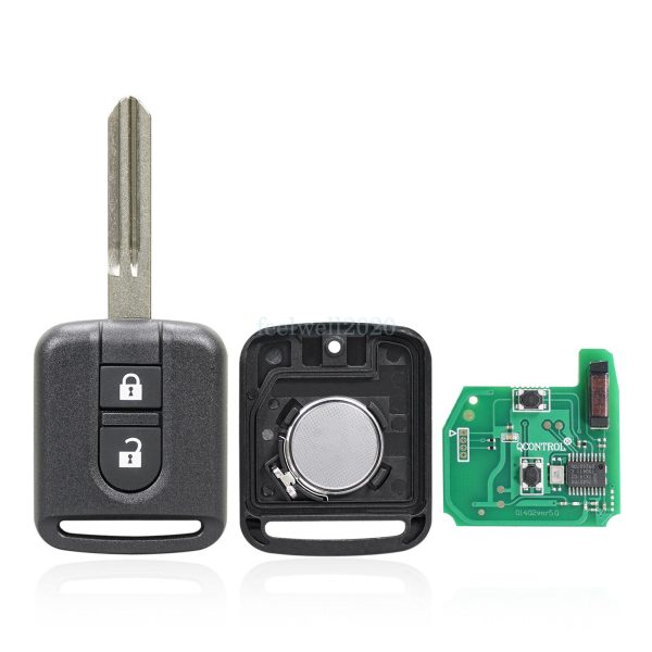 2 Button 433MHz Full Remote Key Fob for Nissan Note Cabster Navara Micra NV200 - Image 3