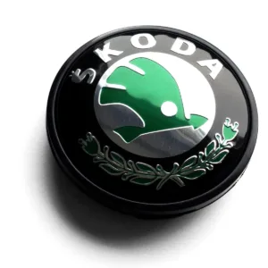 Black/Green/Chrome Skoda Car Wheel Center Caps Hub Cover 56mm 1 PCS For Octavia Fabia Superb Rapid Yeti