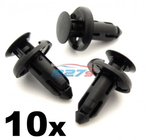 10x 8mm Plastic Trim Clips for Sill Covers, Side Skirts & Sill Trims for Honda