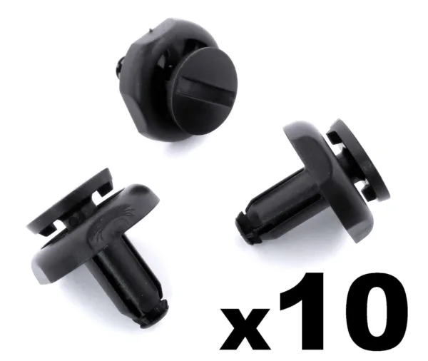 10x 7mm Radiator Cover Clips for Toyota Avensis- Engine Cover Trim Clips