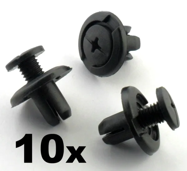 10x 8mm Screw Fit Honda Wheel Arch Lining / Splashguard & Bumper Clips Scrivets