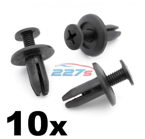 10x 6mm Plastic Trim Clips- Identical to Honda 90683-SA5-003