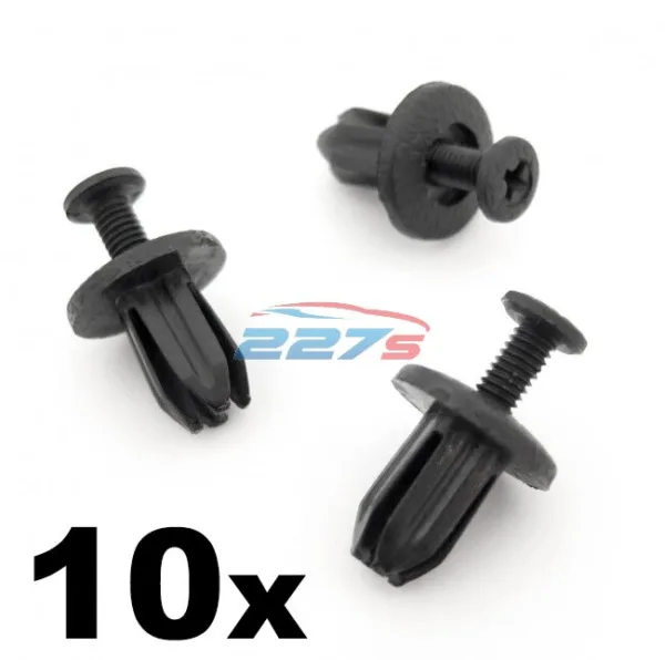 10x 7mm Square Hole Plastic Trim Clips for some Honda Dashboard & Trim Panels