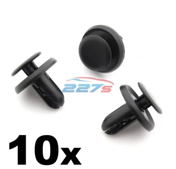 10x 6mm Plastic Trim Clips for Subaru Bumpers, Grille, Wing Liner & Splashguards