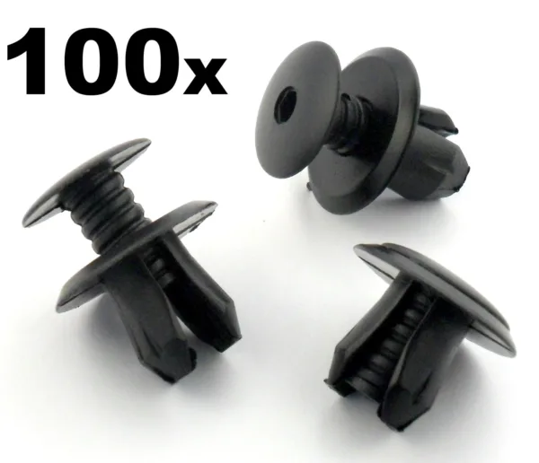 100x VW Volkswagen T4 T5 Transporter Eurovan Black Trim Panel Lining Clips