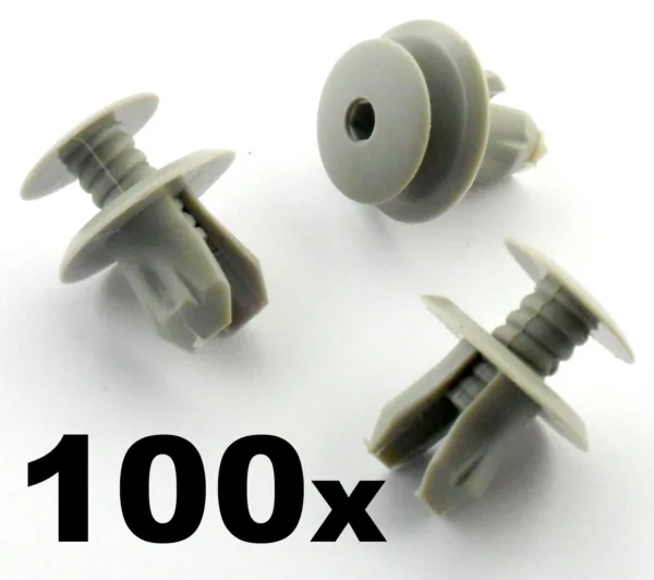 100x VW Volkswagen T4 T5 Transporter Eurovan Light Grey Trim Panel Lining Clips