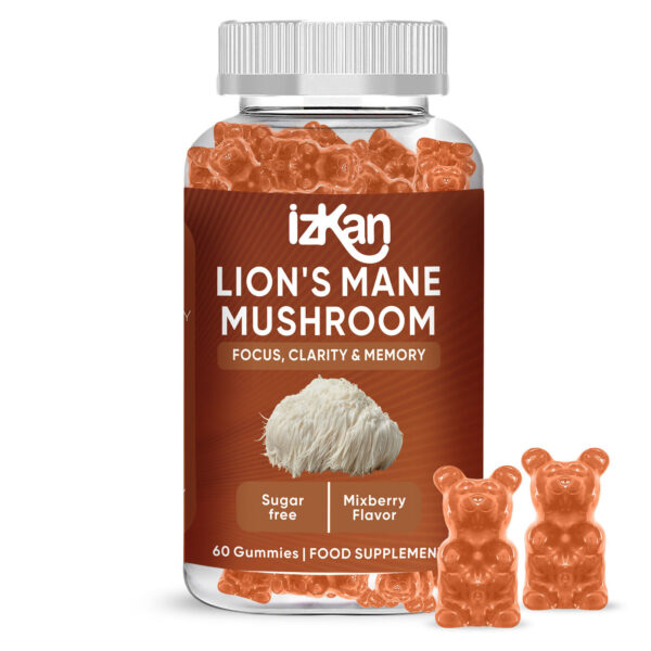 Lions Mane Gummies - Mushroom Gummies, Berry Flavour, 60 Vegan Gummies