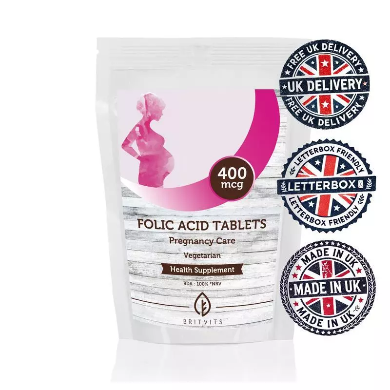 Folic Acid 400mcg Vitamin B9 Pregnancy 30 VITAMINS