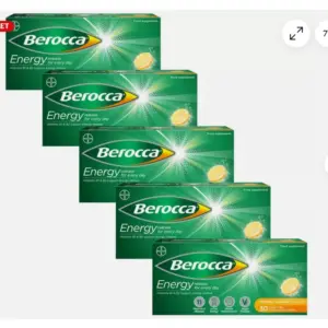 30 x 5 Berocca Energy Orange Flavoured Effervescent Tablets.