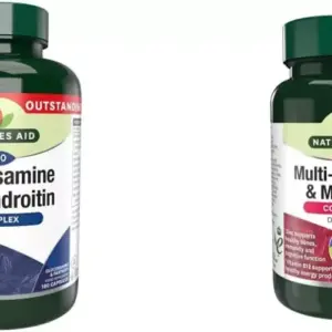Natures Aid Glucosamine and Chondroitin Complex, with Vitamin C, Rosehip,.