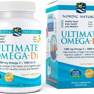 Nordic Naturals Ultimate Omega-D3, 1280mg Lemon 60 solfgels