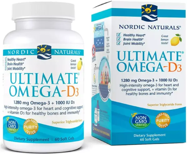 Nordic Naturals Ultimate Omega-D3, 1280mg Lemon 60 solfgels