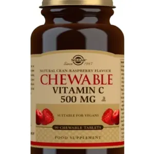SOLGAR VITAMIN C 500 MG CHEWABLE TABLETS – CRAN RASPBERRY FLAVOR 90 Chewables