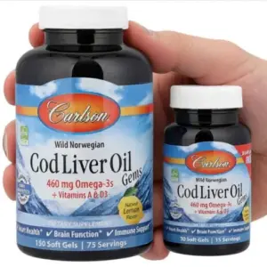 Carlson, Wild Norwegian, Cod Liver Oil Gems, Lemon, 150 + 30 Soft Gels