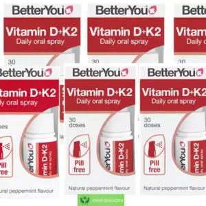 BetterYou Vitamin D3000+K2 Oral Spray for Healthy Bones and Immune system 6 Pk