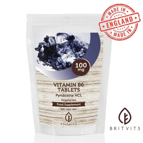 Vitamin B6 Pyridoxine HCL 100mg 30 Tablets BRITVITS