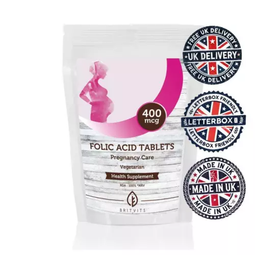 Folic Acid 400mcg Vitamin B9 Pregnancy 30 Supplements Tablets