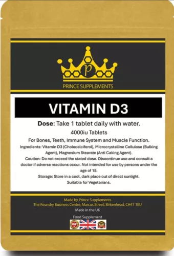 Vitamin D 4000 iu Tablets not capsules D3 High Strength Bones Immune