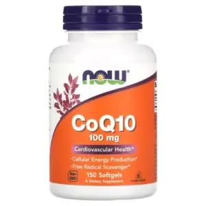 NOW Foods CoQ10 100mg 150 Softgels | Coenzyme Q10 for Heart & Energy Support