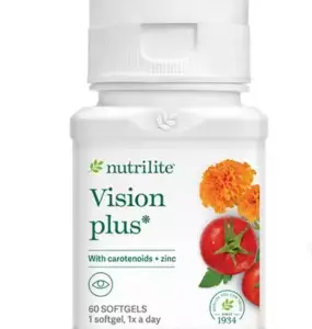 Vision plus Nutrilite Softgel organic supplement for eyes lutein carotene zinc