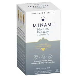 Minami MorEPA Platinum Omega-3 Fish Oil & Vitamin D 60 Softgels