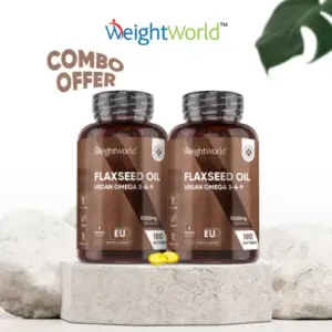 Vegan Omega 3 180 Softgels 1000mg Flaxseed oil Omega 6 9 Heart health