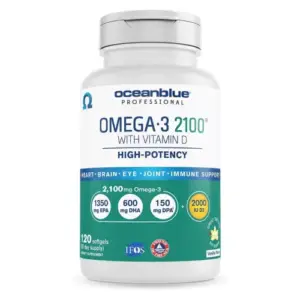 Oceanblue Omega-3 2100 with Vitamin D3, 120 Softgels Vanilla Flavor