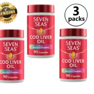 3x Seven Seas Cod Liver Oil Plus Multivitamins with Omega-3 Vitamin D 90s