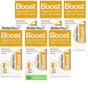 BetterYou Boost Vitamin B12 Daily Oral Spray Supplement for Improved Energy *6Pk