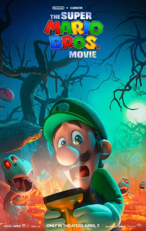 The Super Mario Bros Movie 2023 Movie Poster Wall Art Luigi A4 21 x 29.7CM