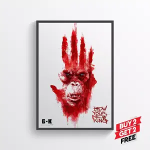 Godzilla X Kong The New Empire Movie Film Posters Print Wall Art A3 29.7 x 42CM