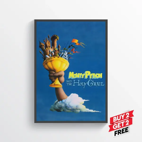 Monty Python and the Holy Grail Movie Film Poster Print Wall Art Gift A2 42 X 59.9CM