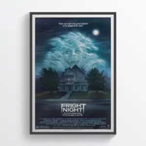 Fright Night Movie Poster Print Wall Art Retro Horror Wall Art A2 42 X 59.9CM
