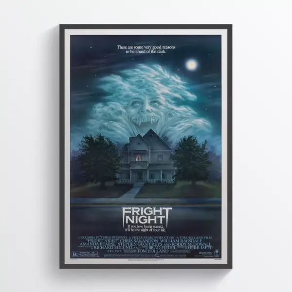 Fright Night Movie Poster Print Wall Art Retro Horror Wall Art A2 42 X 59.9CM