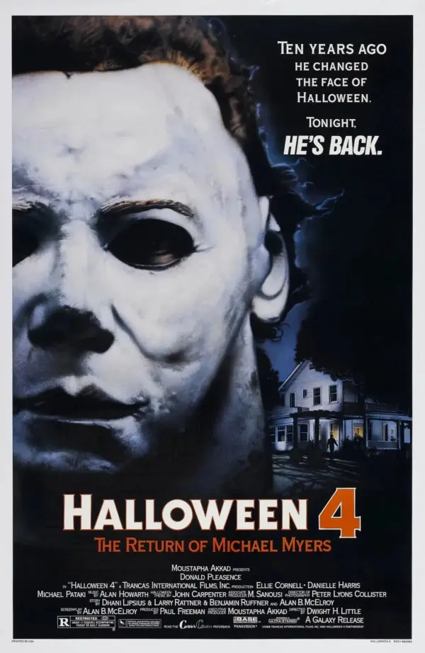Halloween Classic Retro Vintage Movie Film Posters Horror Poster Print Wall Art Halloween 4 A4 21 x 29.7CM