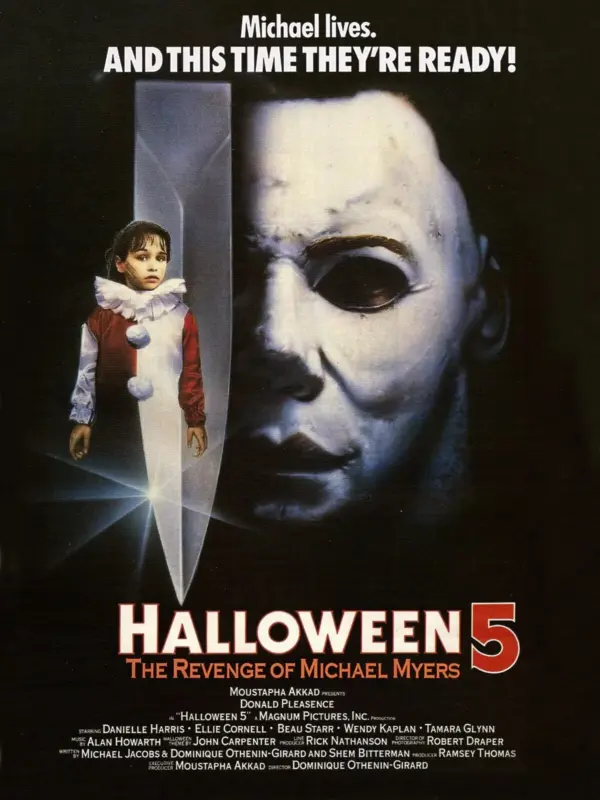 Halloween Classic Retro Vintage Movie Film Posters Horror Poster Print Wall Art Halloween 5 A4 21 x 29.7CM