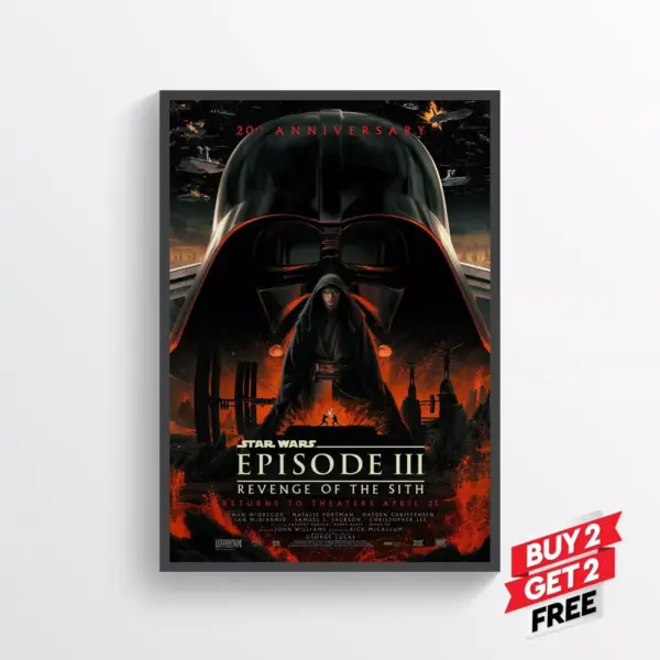 Star Wars Episode II Revenge of the Sith Movie Film Poster Print Wall A4 21 x 29.7CM