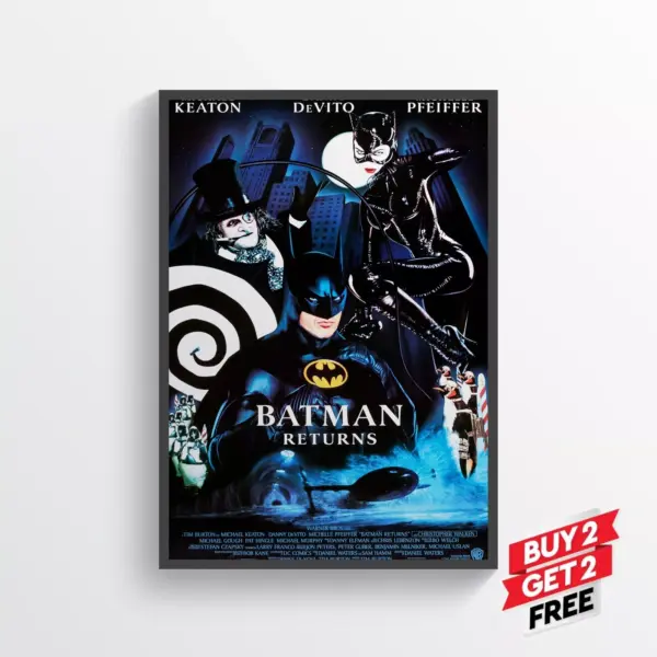 Batman Returns Movie Posters Prints Wall Art Classic Movie A3 29.7 x 42CM