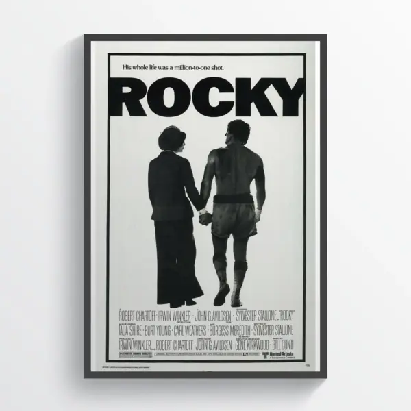 Rocky Movie Poster Wall Art Classic Movie A4 21 x 29.7CM