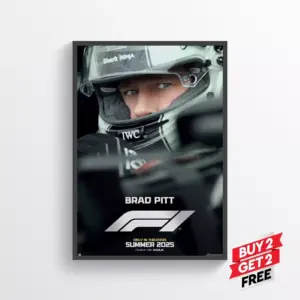 F1 Movie Film Posters Print Wall Art A4 21 x 29.7CM