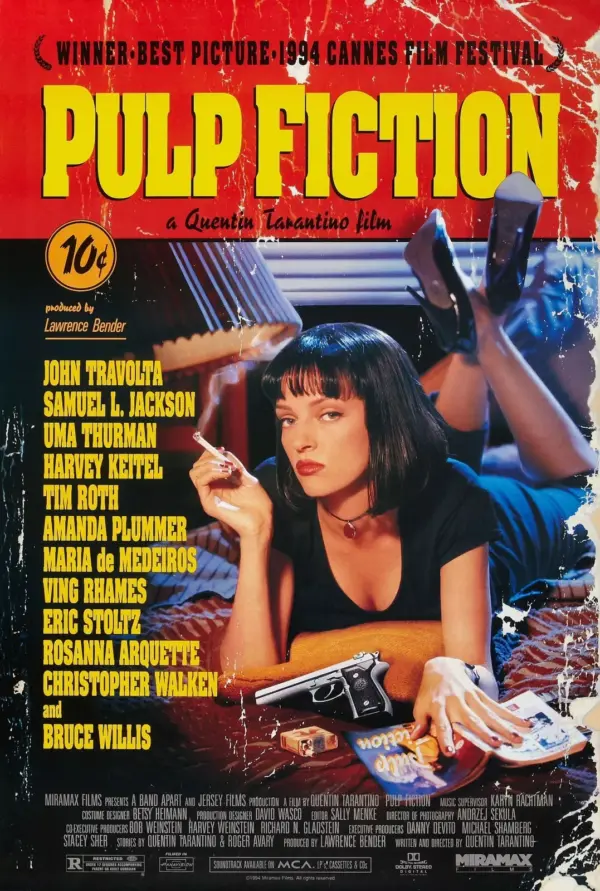 Pulp Fiction Classic Movie Poster Film Wall Art A4 21 x 29.7CM
