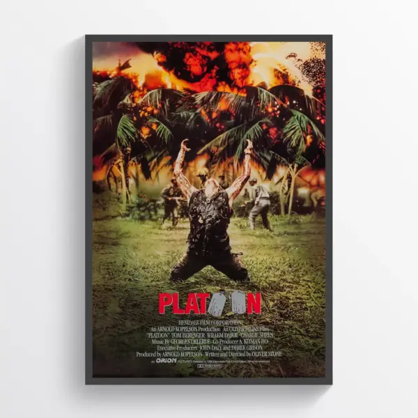 Platoon Movie Poster Wall Art Classic Movie A4 21 x 29.7CM