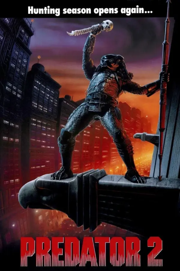 PREDATOR FRANCHISE HORROR MOVIE FILM POSTERS PRINTS WALL ART - 2. Predator 2 1990 A5 14.8 x 21CM