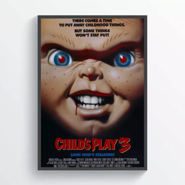 Childs Play 3 Movie Poster Wall Art Classic Movie Retro Horror A4 21 x 29.7CM