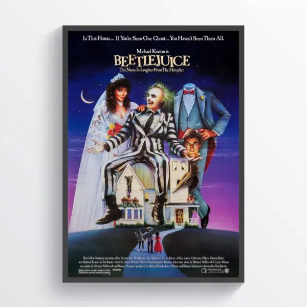 Beetlejuice Movie Poster Wall Art Classic Movie A4 21 x 29.7CM